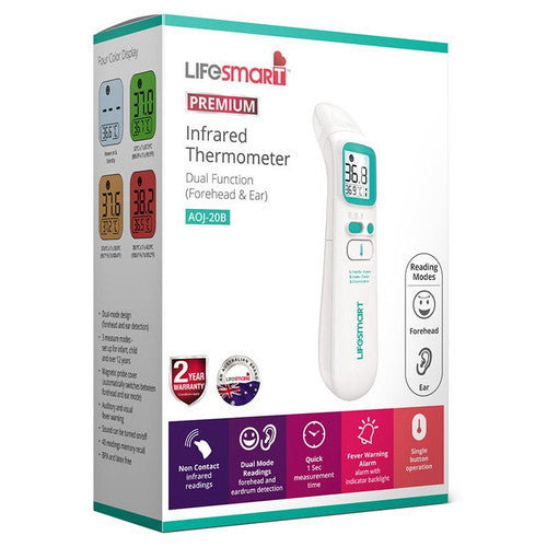 **CLEARANCE** Lifesmart Infrared Non-Contact Thermometer Dual Head & Ear