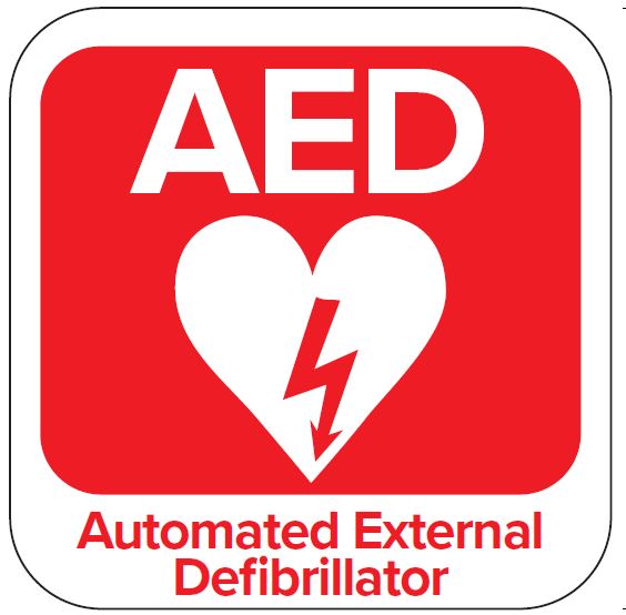 Small AED (Defib) Sticker