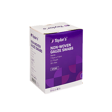 Gauze Swabs 2's 7.5cm x 7.5cm Box 50