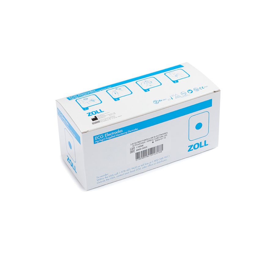 Zoll ECG Rectangular Electrodes, 3 Per Pouch (pack 10)