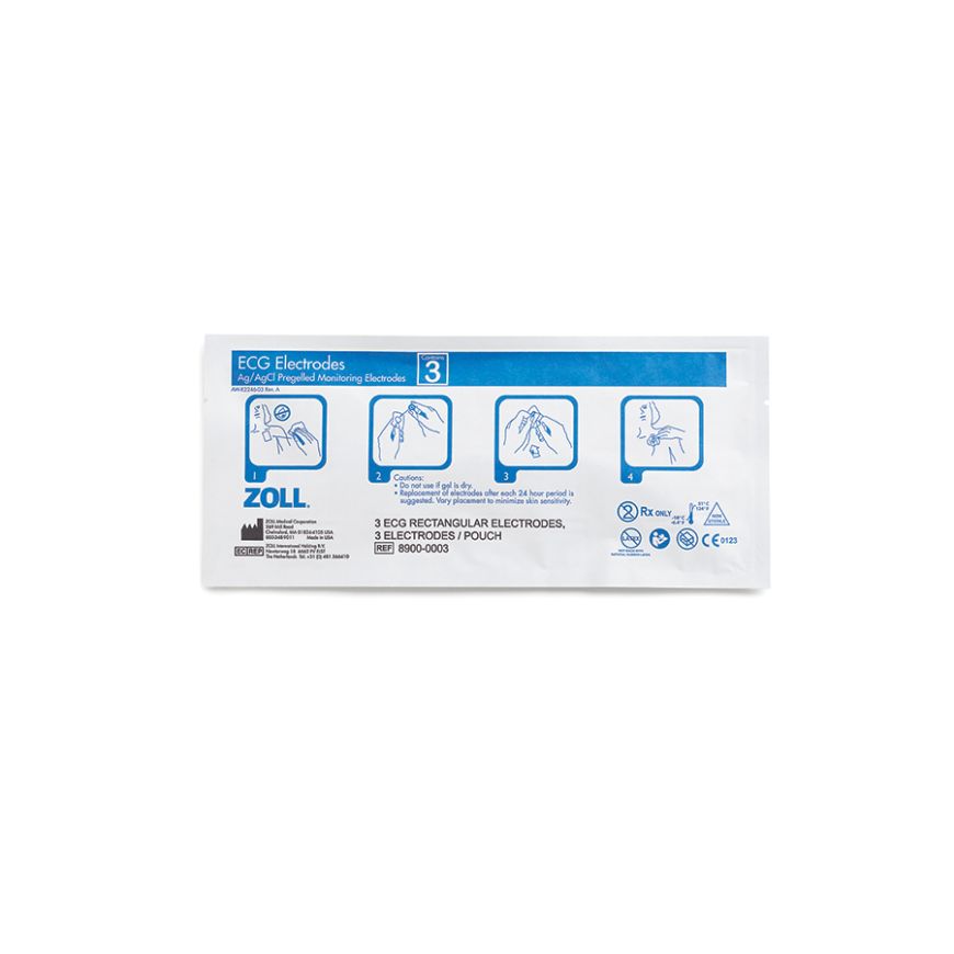 Zoll ECG Rectangular Electrodes, 3 Per Pouch (pack 10)