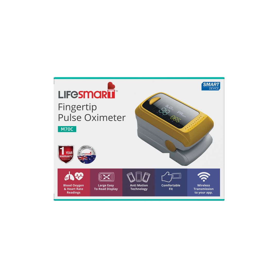 Clearance-LifeSmart Bluetooth Pulse Oximeter- Yellow