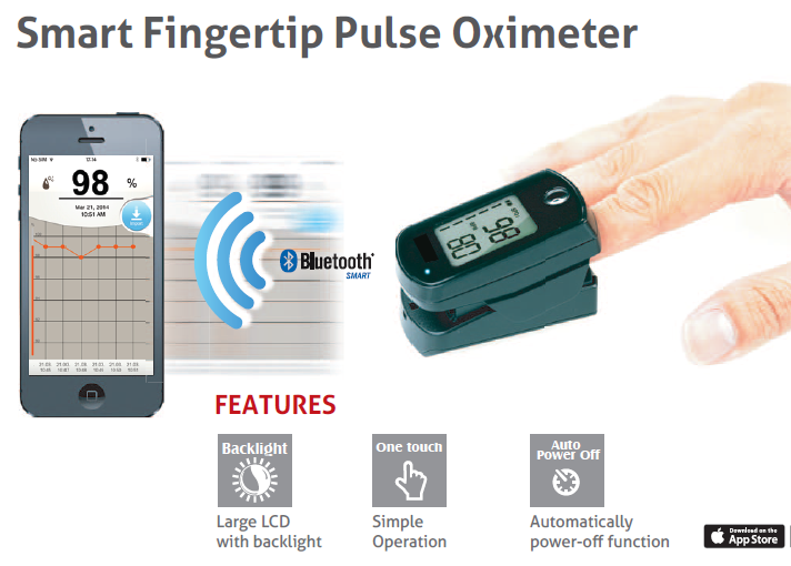 Lifesmart Bluetooth Pulse Oximeter- Black