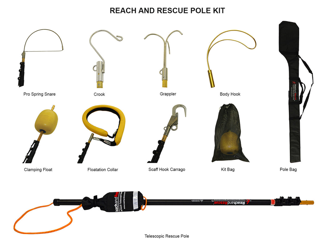 Water Reach and Rescue Pole Kit- 9m