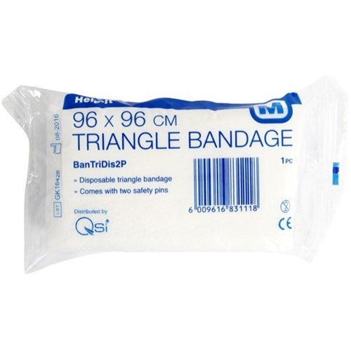 Triangular Bandage 96cm x 96cm w safety pins