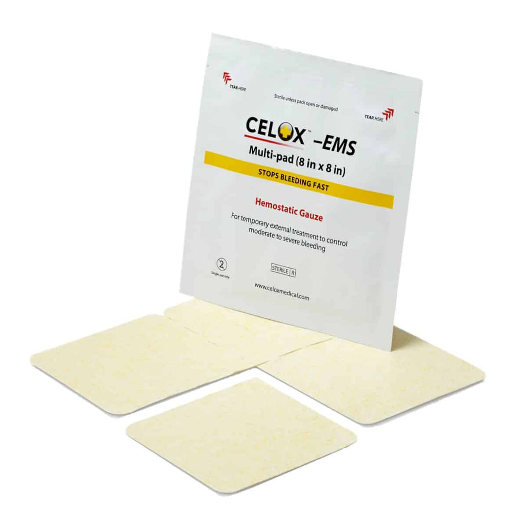 Celox EMS Blood Clotting Gauze  8" x 8"