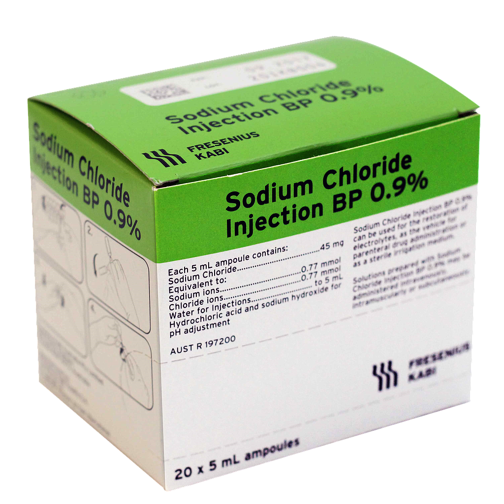 Sodium Chloride 0.9% 10ml Amps for Inj.