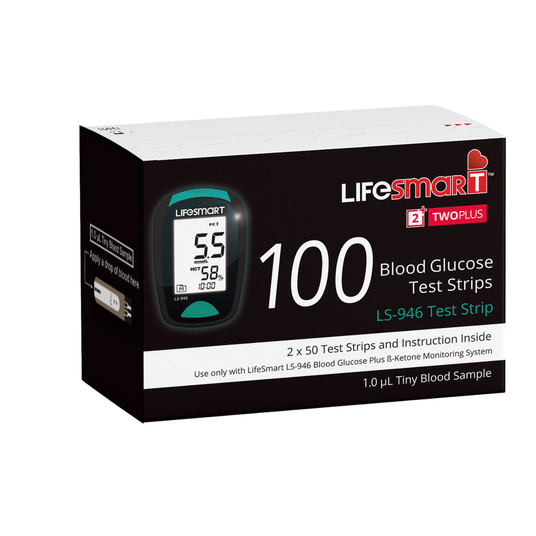 Lifesmart Blood Glucose Test Strips (100 Strips Per Box)
