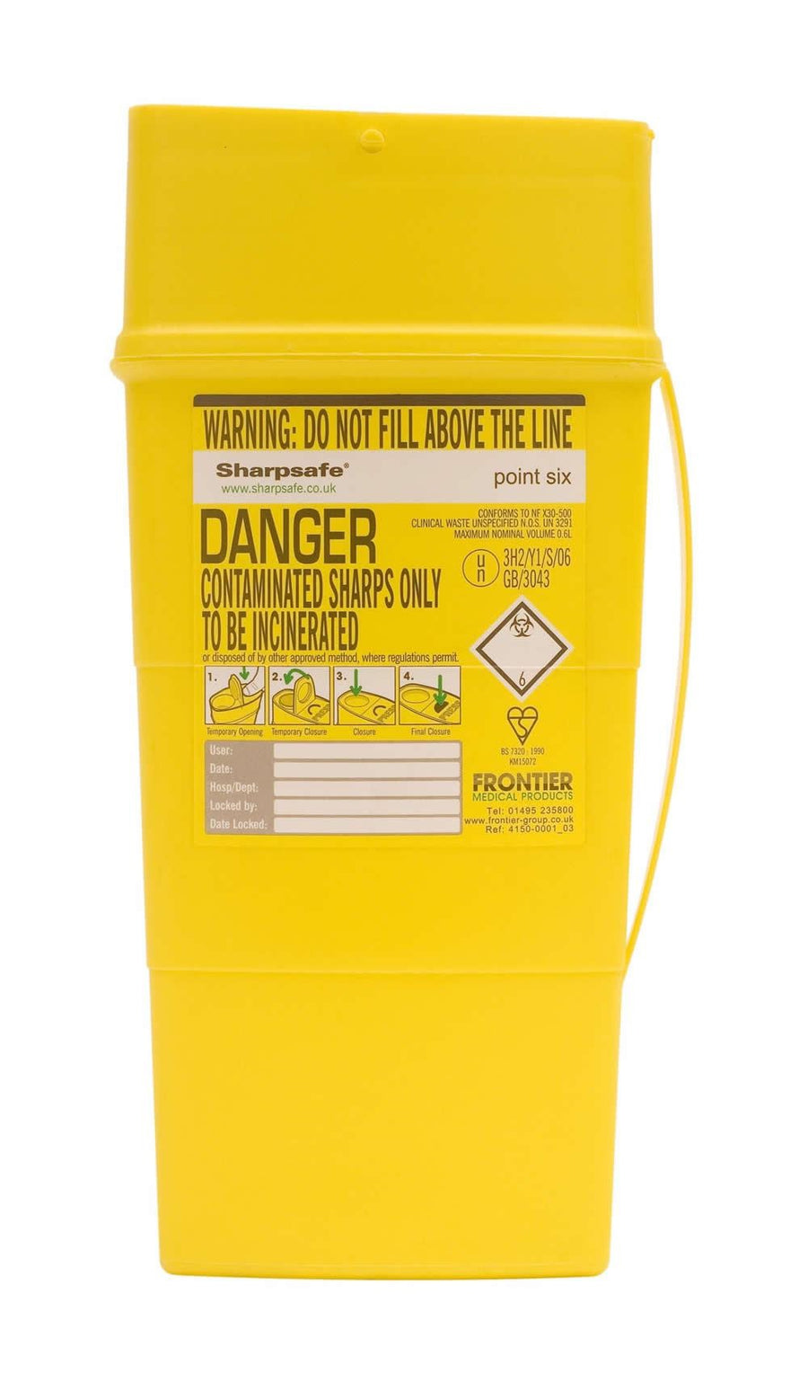 Sharpsafe Community Sharps Container 0.6L